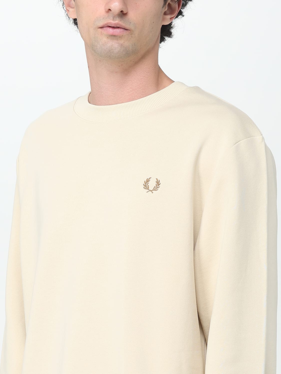 FRED PERRY：スウェットシャツ メンズ - アイボリー | GIGLIO.COM