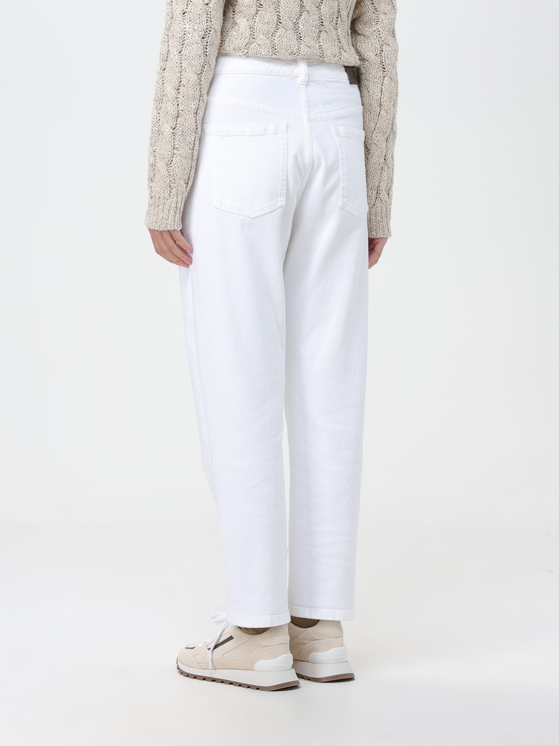 BRUNELLO CUCINELLI: jeans for woman - White | Brunello Cucinelli jeans ...