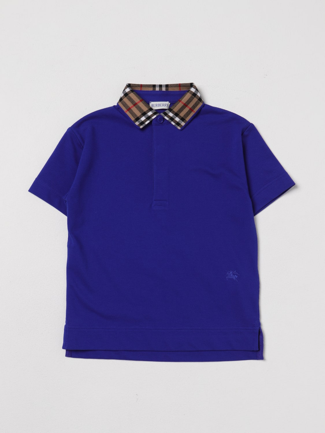 Royal blue 2025 burberry polo