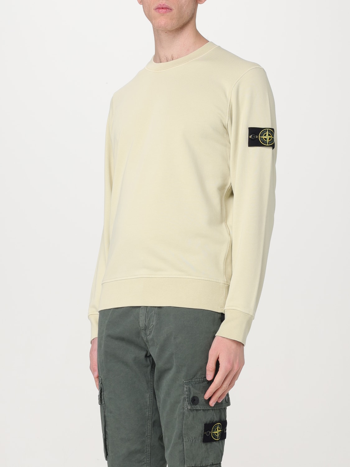 STONE ISLAND sweatshirt for man Beige Stone Island sweatshirt