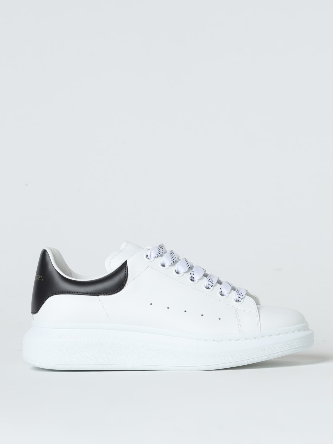 ALEXANDER MCQUEEN: Larry leather sneaker - White | Alexander Mcqueen ...