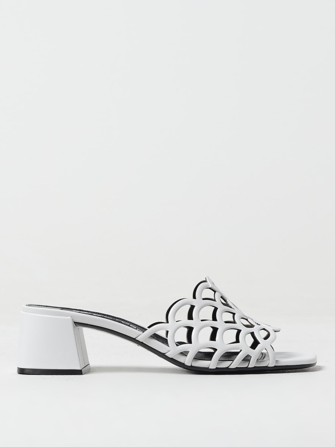 Sergio rossi best sale white sandals