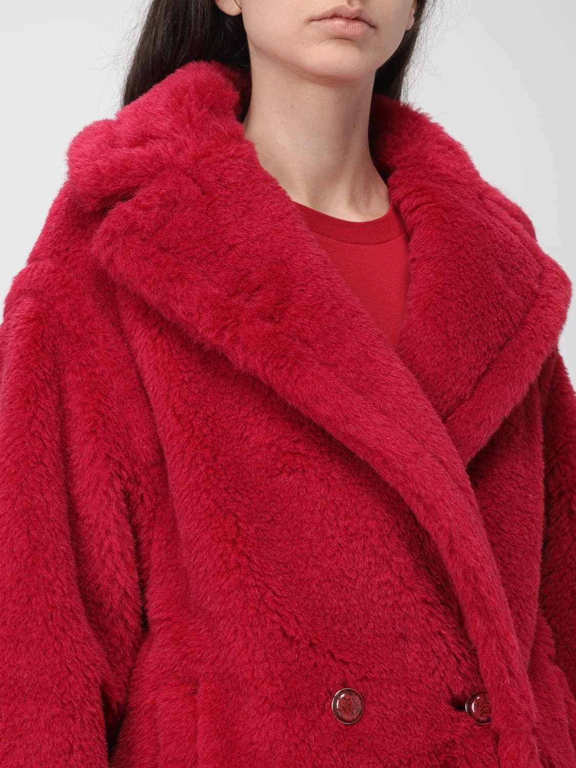 MAX MARA: coat for woman - Red | Max Mara coat 2411081031600 online at ...