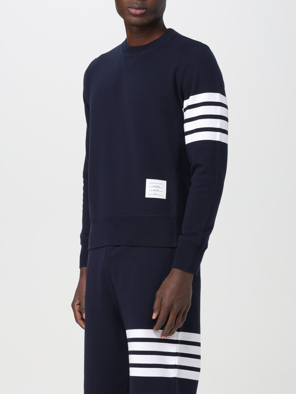 Thom browne best sale navy sweatshirt