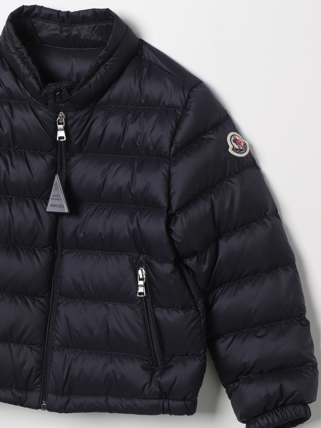 MONCLER: jacket for baby - Blue | Moncler jacket 1A00019595FE online at ...