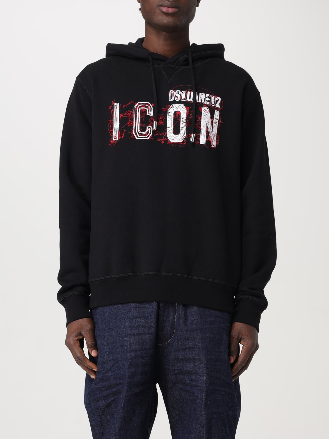 DSQUARED2 sweatshirt for man Black Dsquared2 sweatshirt