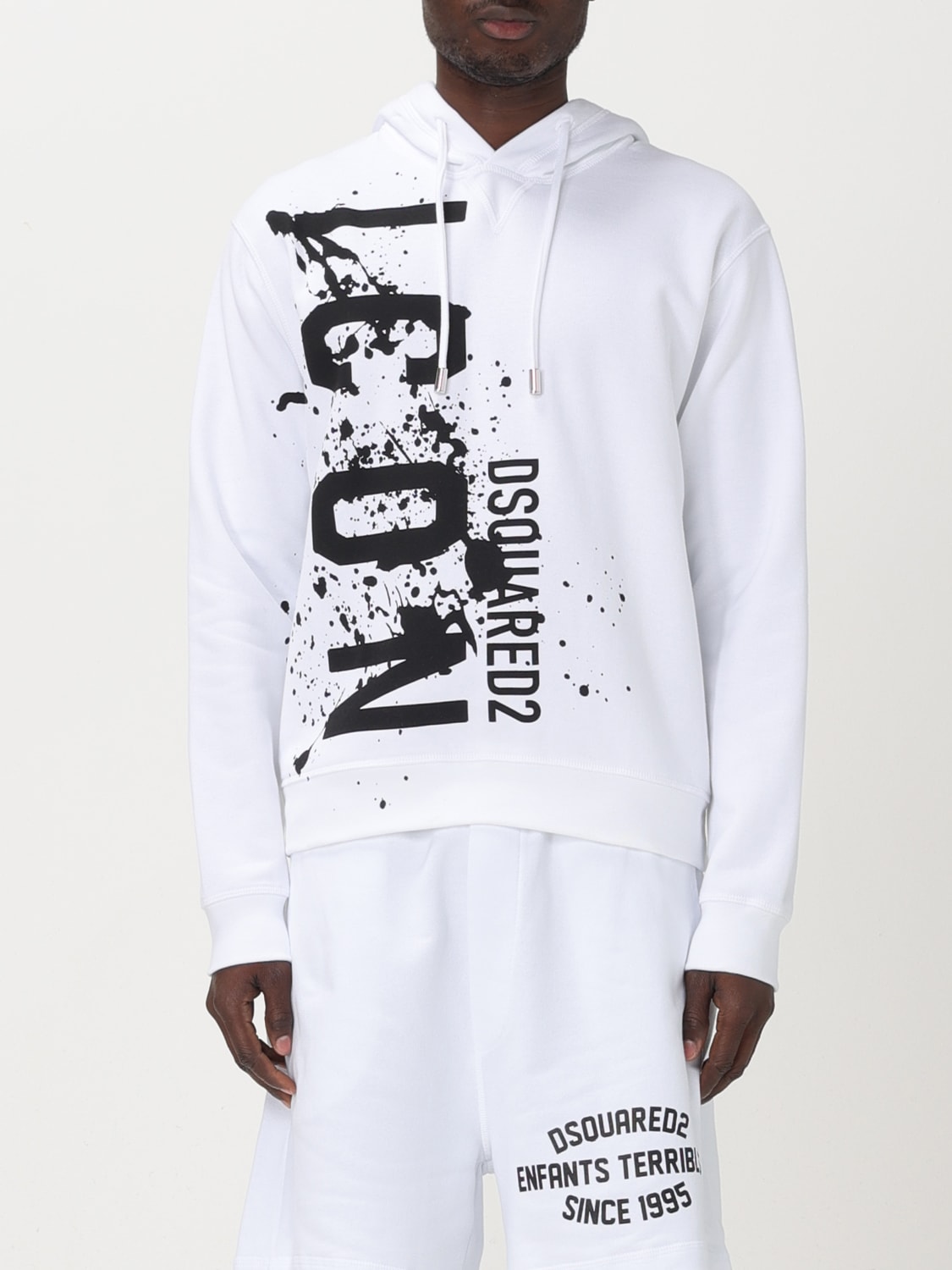 Dsquared2 white outlet sweatshirt