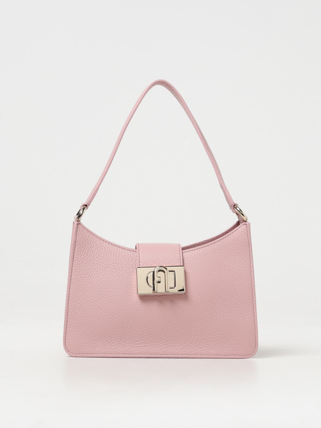 FURLA 1927 bag in grained leather Pink Furla shoulder bag