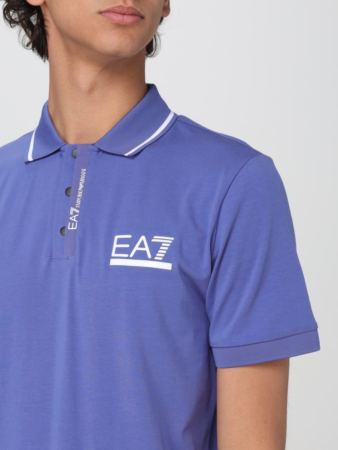 EA7 polo shirt for man Blue Ea7 polo shirt 3DPF17PJ03Z online