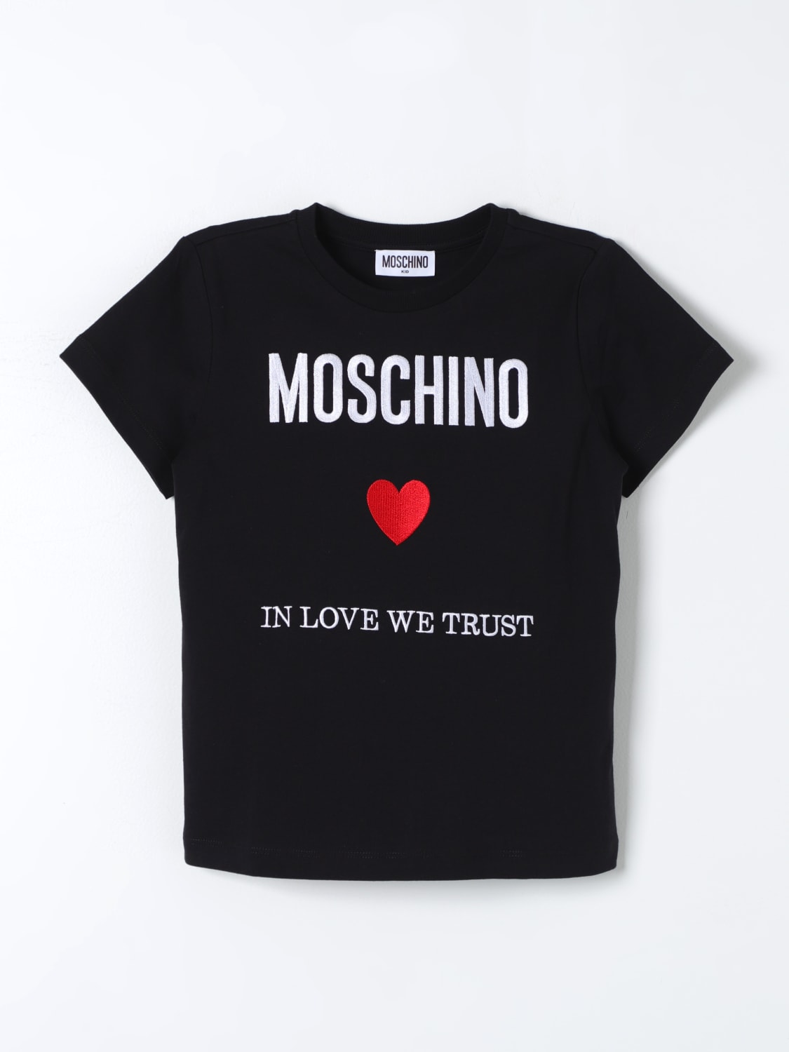 MOSCHINO KID Camisetas para ni a Negro Camisetas Moschino Kid