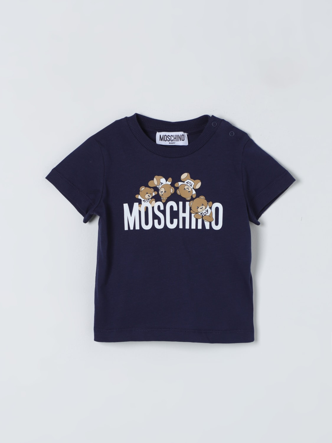 MOSCHINO BABY: t-shirt for baby - Navy | Moschino Baby t-shirt