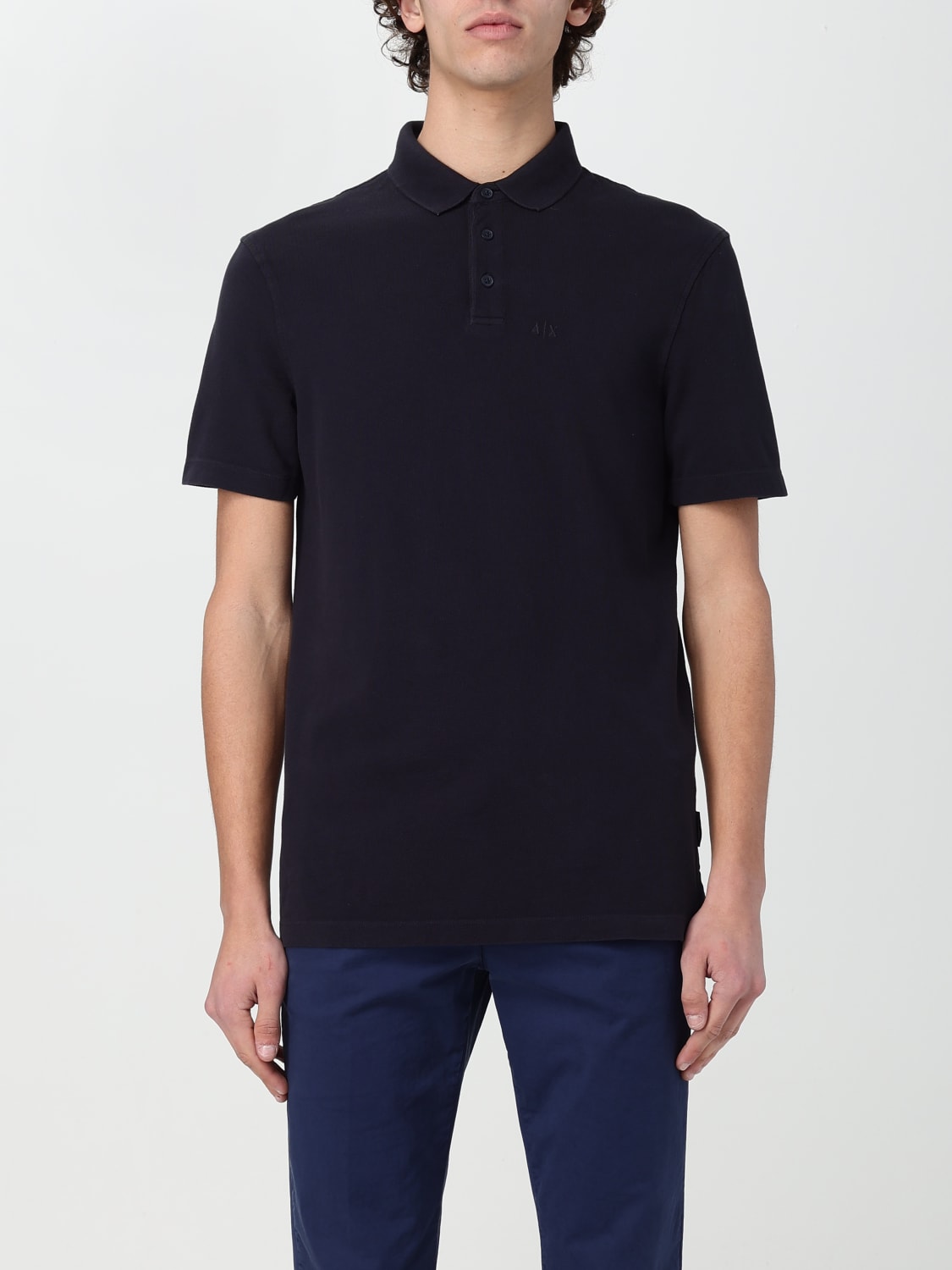 ARMANI EXCHANGE polo shirt for man Blue Armani Exchange polo