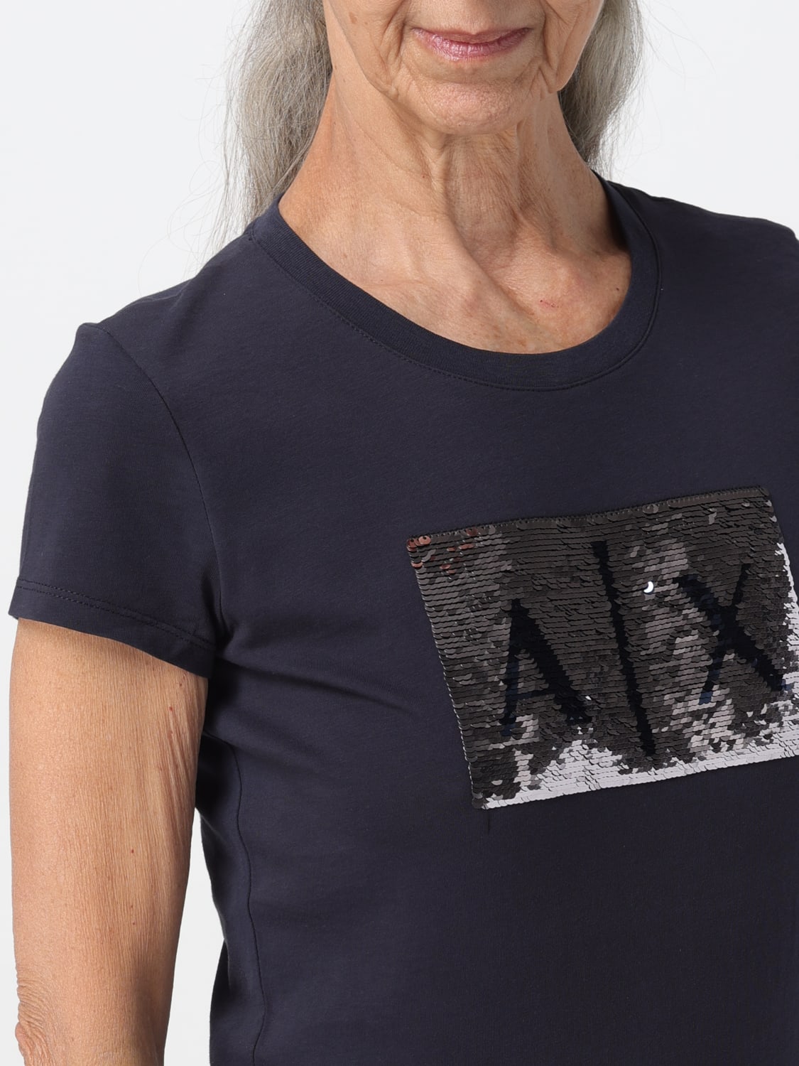 ARMANI EXCHANGE Camiseta para mujer Azul Oscuro Camiseta