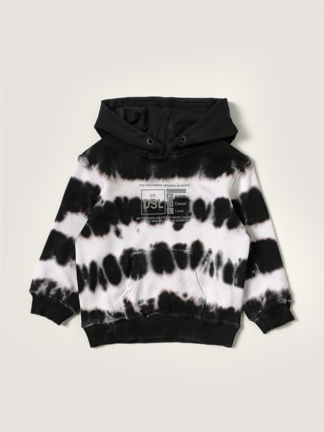 White cotton sweatshirt for best sale tie dye