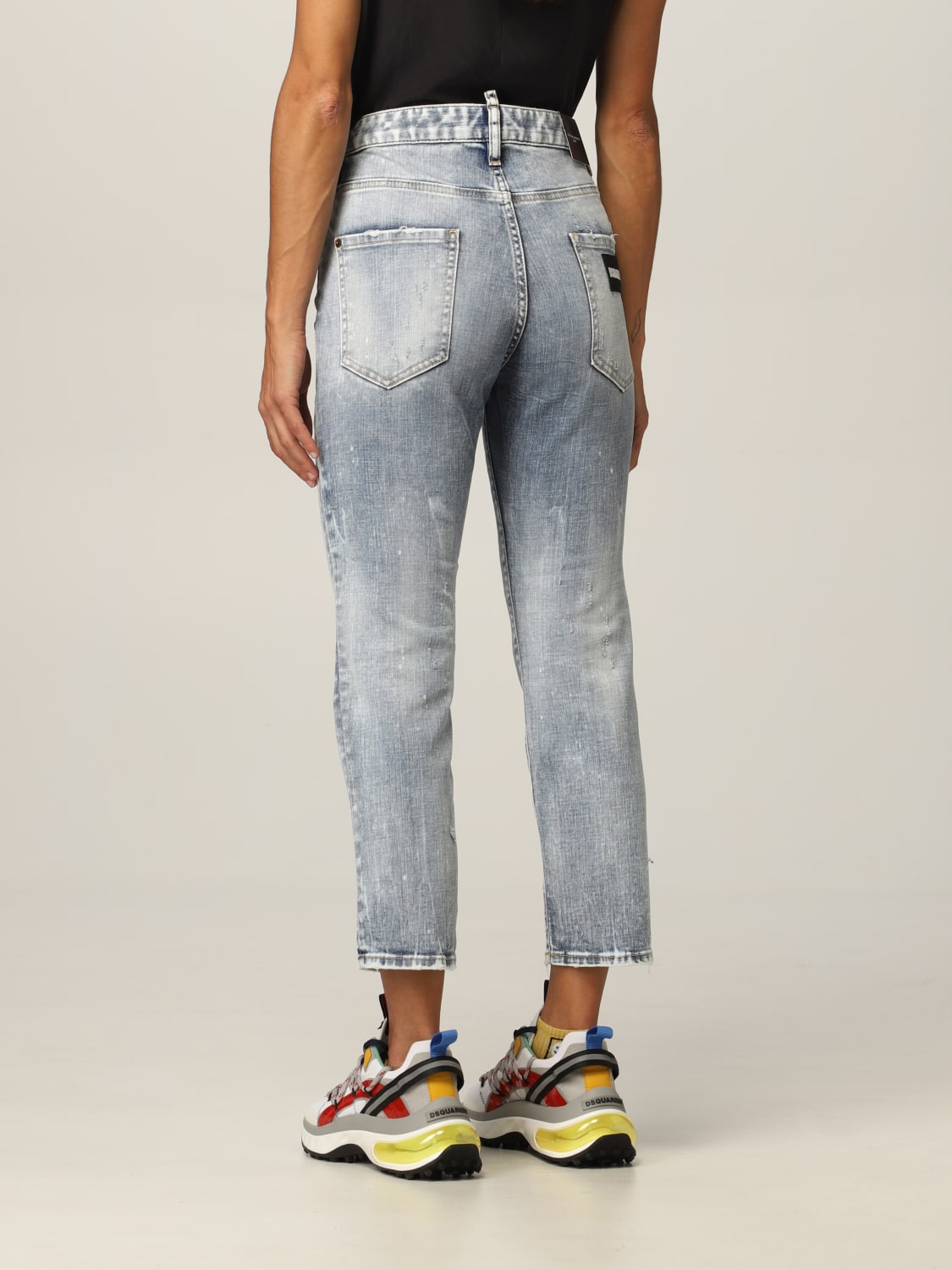 Dsquared2 Outlet: jeans in washed denim - Denim | Dsquared2 jeans