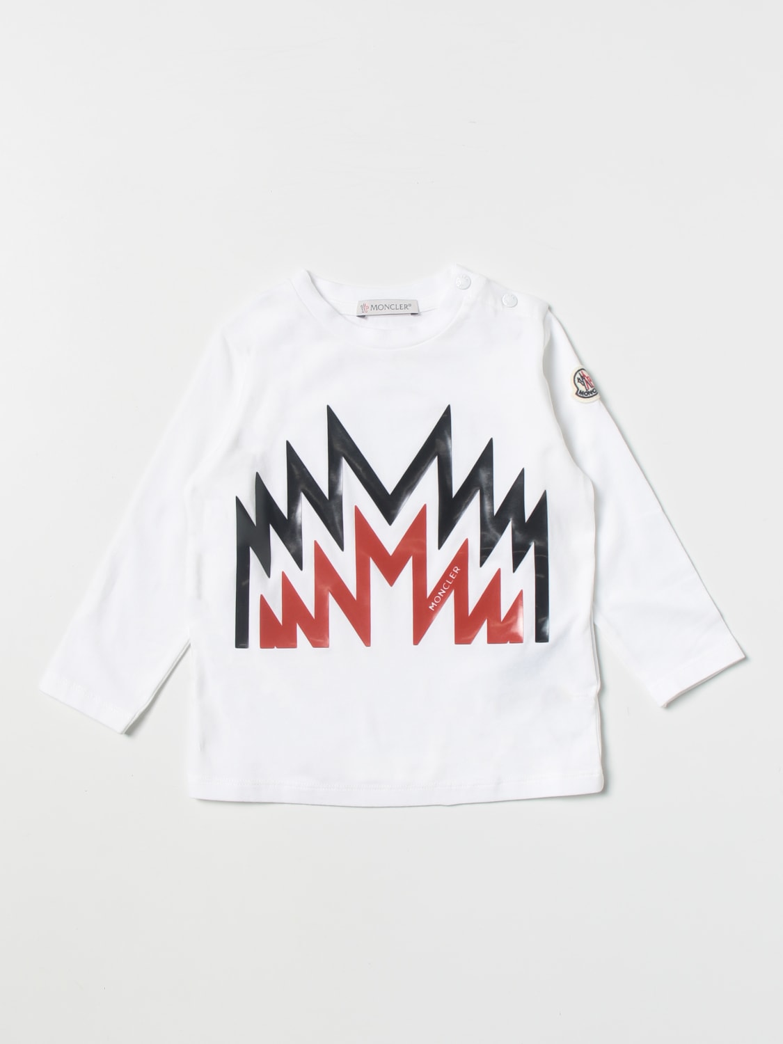 MONCLER: logo t-shirt - White | Moncler t-shirt 8D000068790M