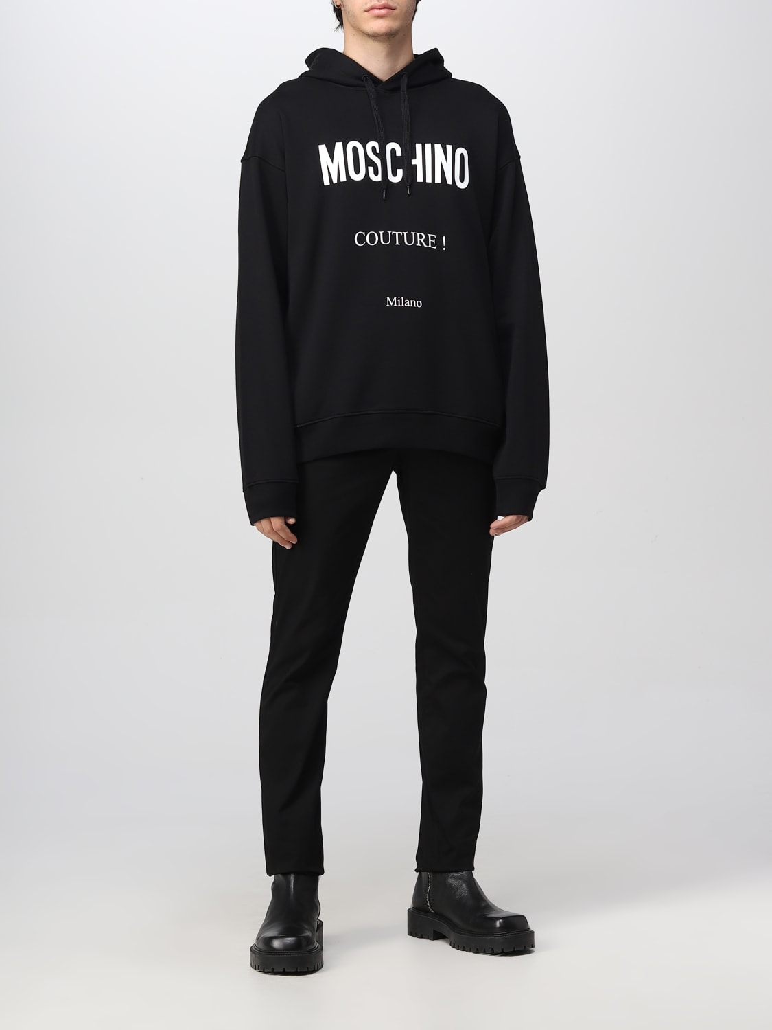 Moschino Couture Outlet sweatshirt for man Black Moschino