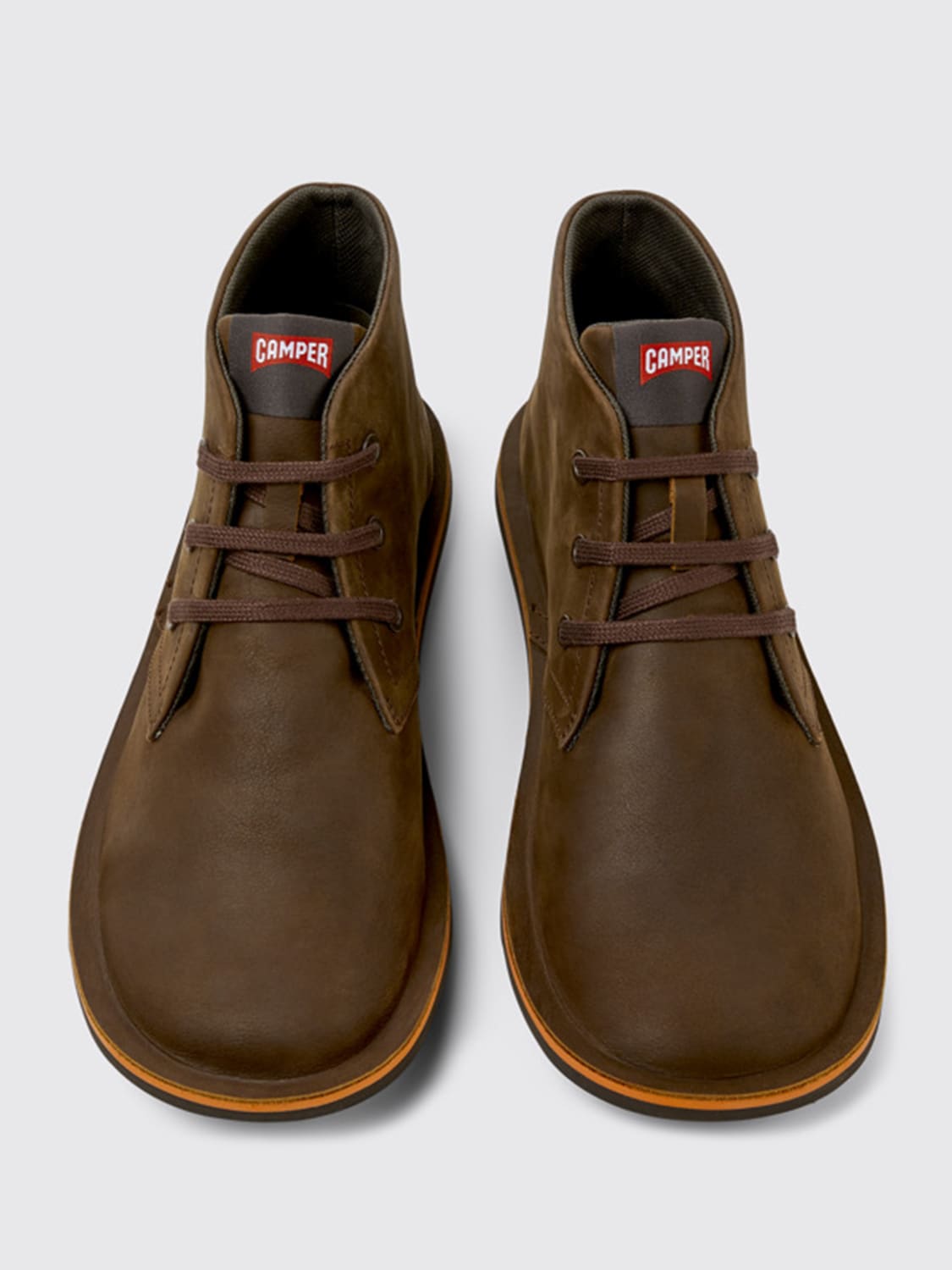 Outlet de Camper: Zapatos abotinados para hombre, Marrón  Zapatos  Abotinados Camper 36530-059 BEETLE en línea en