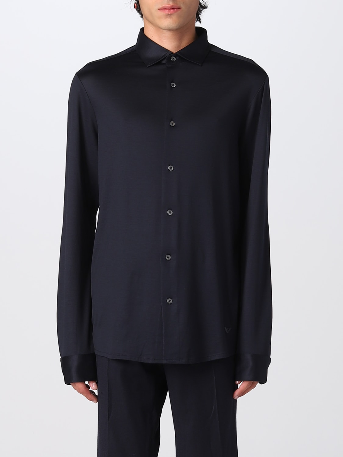 Emporio Armani Outlet shirt for man Blue Emporio Armani shirt