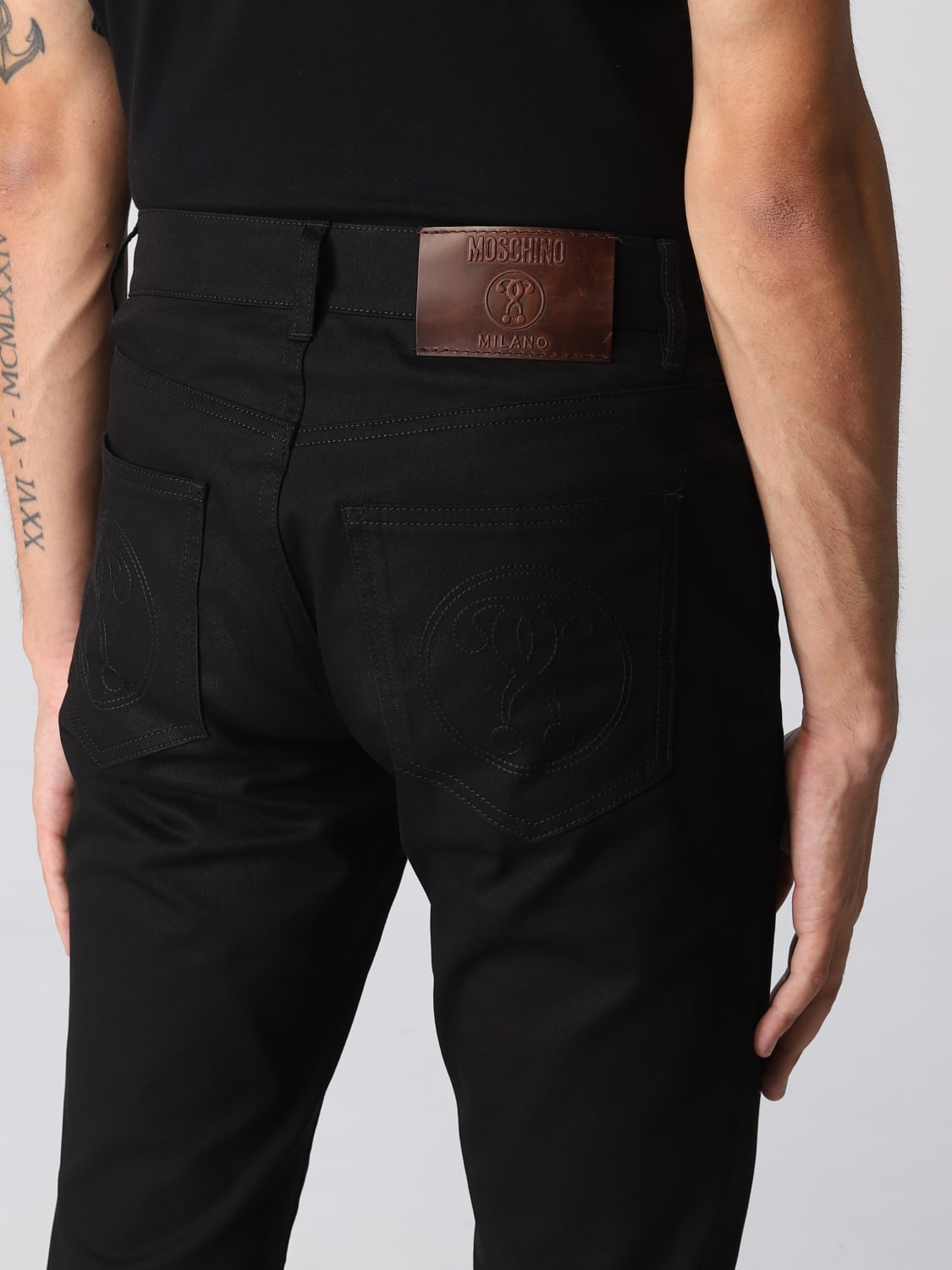 Moschino Couture Outlet jeans for man Black Moschino Couture