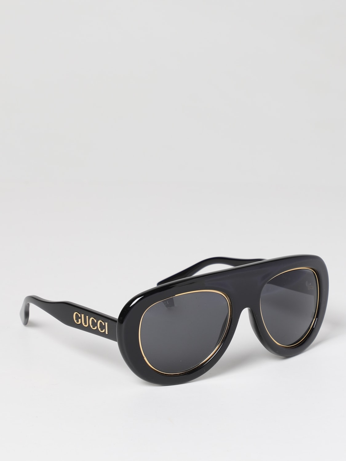 GUCCI：サングラス メンズ - ブラック | GIGLIO.COMオンラインのGucci