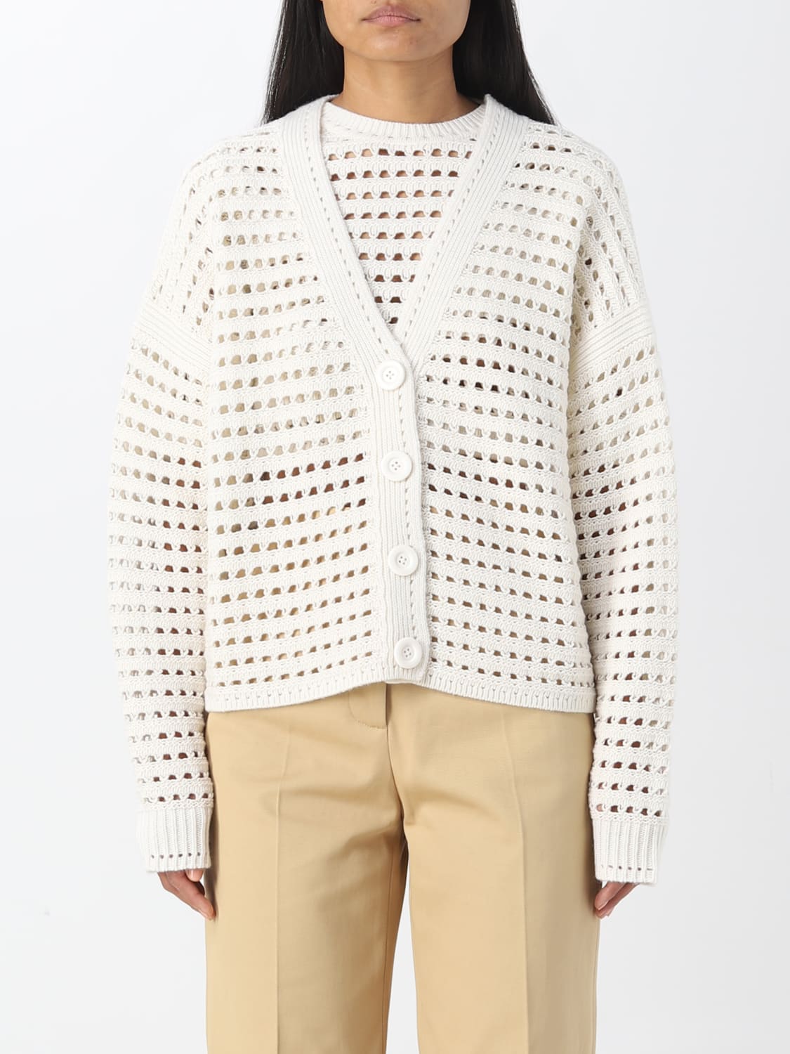 See By Chloé Outlet: cardigan in wool blend - White | See By