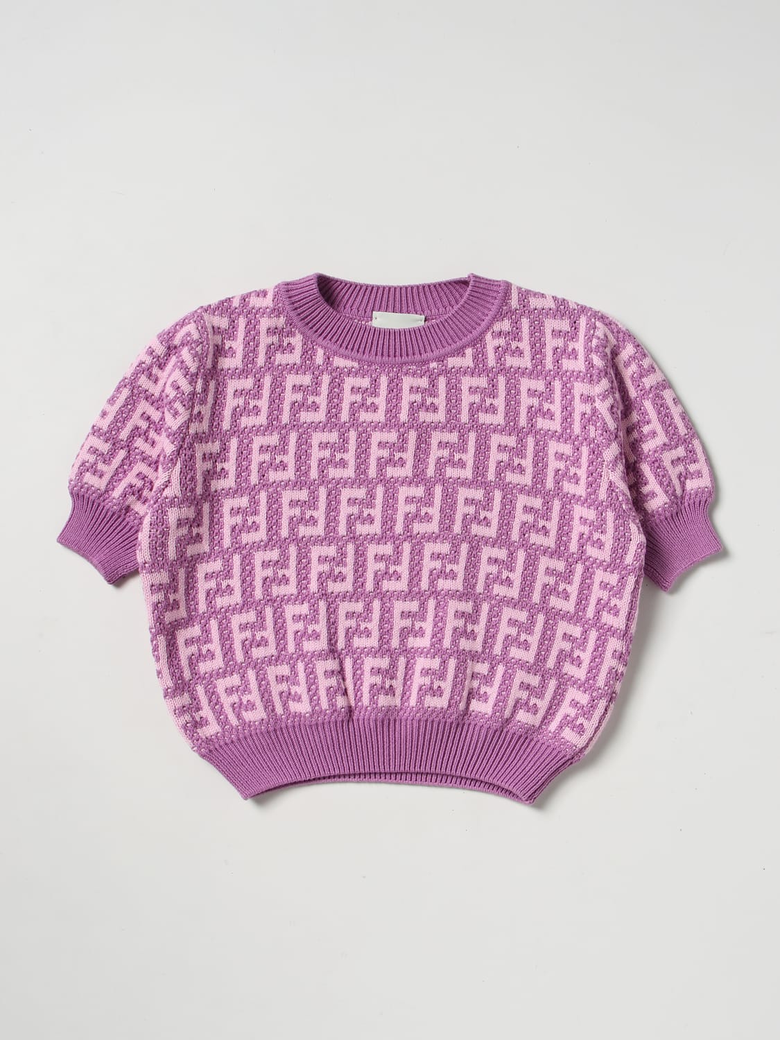 FENDI KIDS: knit pullover - Multicolor | Fendi Kids sweater