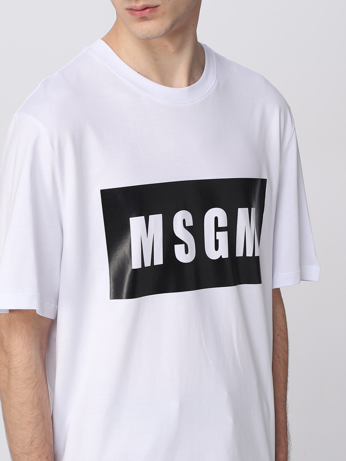 Msgm Outlet: cotton t-shirt - White | Msgm t-shirt MM520200002