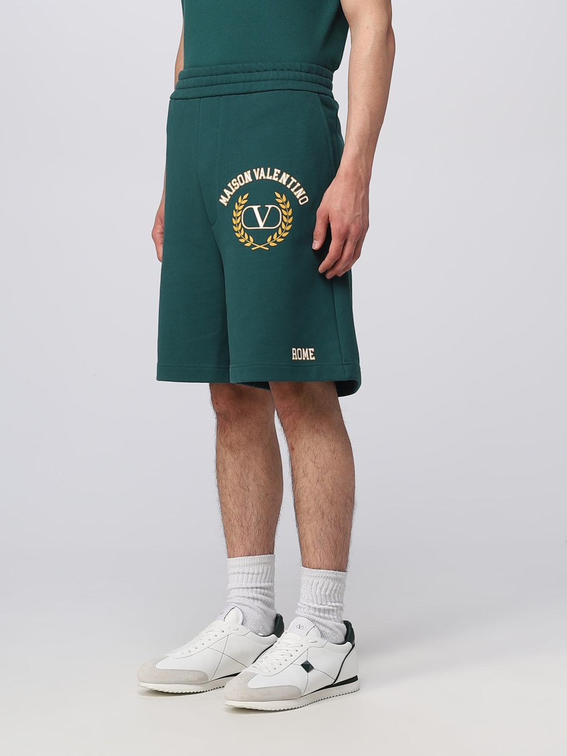 Valentino Outlet: short for man - Green | Valentino short