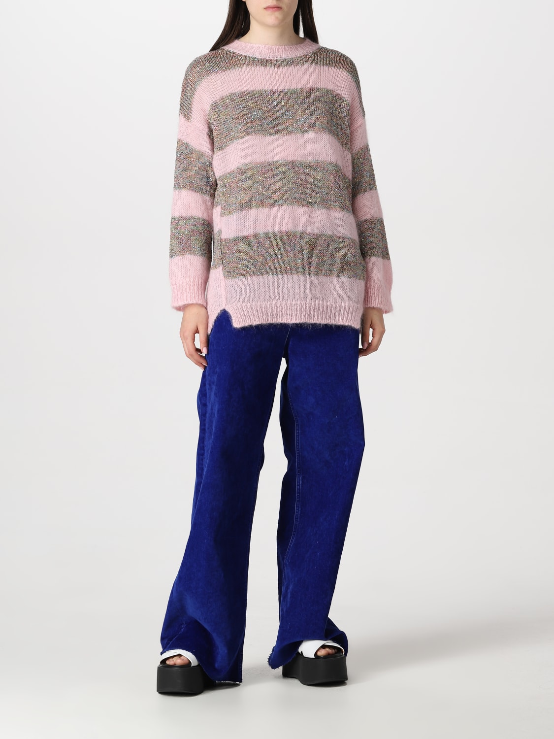 Marni Outlet: sweater in mohair and wool blend - Red