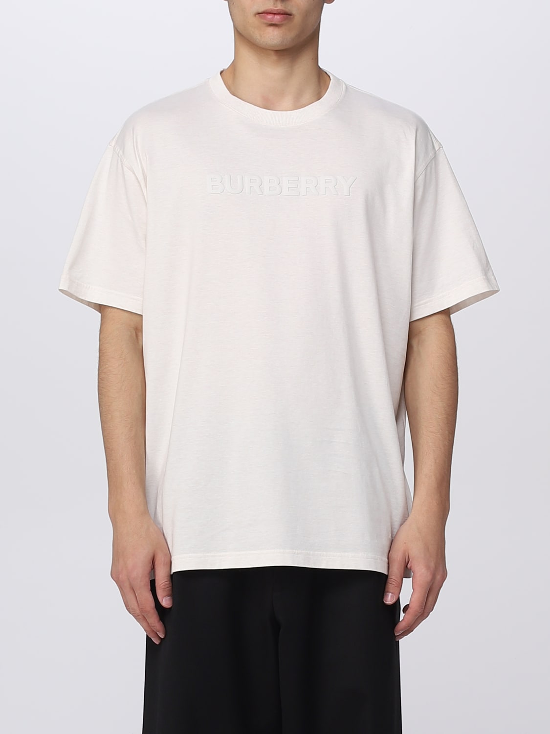Burberry Outlet: cotton t-shirt - Grey | Burberry t-shirt 8068709