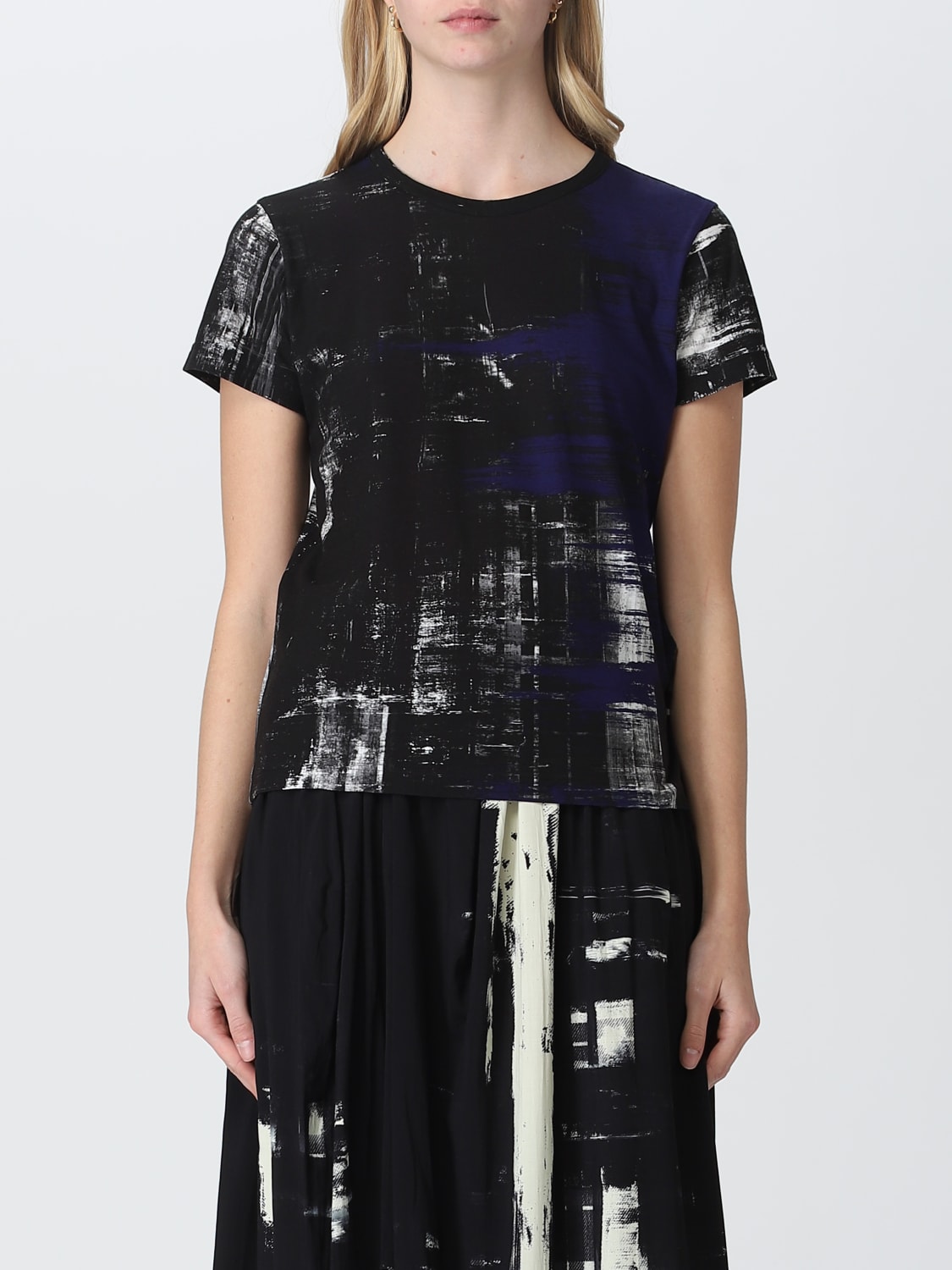 Yohji Yamamoto Outlet: t-shirt for woman - Blue | Yohji Yamamoto t