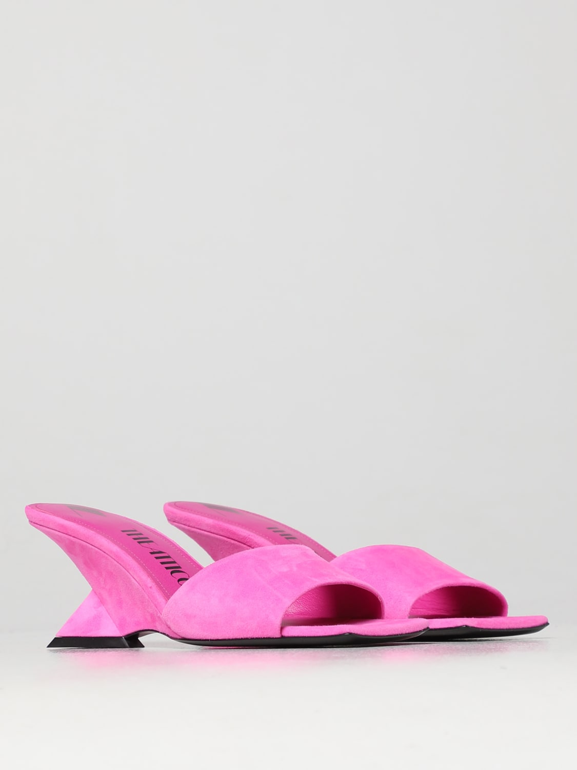 THE ATTICO Cheope mules in suede Fuchsia The Attico heeled