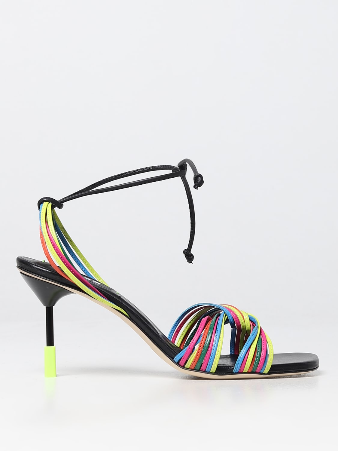 Msgm -  sandals in multicolor leather