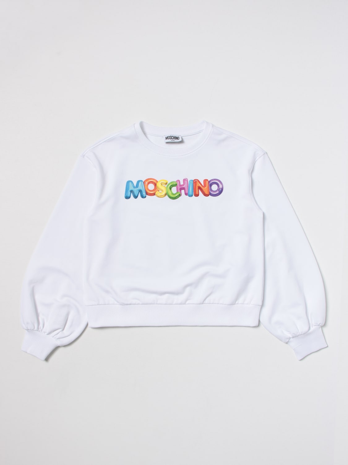 Moschino Kid Outlet sweater for girls White Moschino Kid