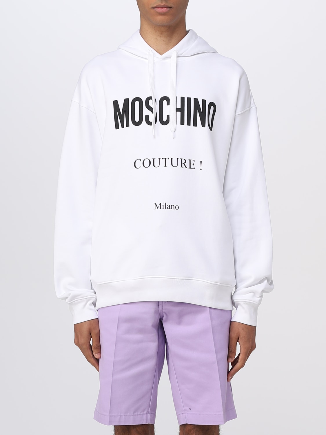 Moschino Couture Outlet sweatshirt for man White Moschino