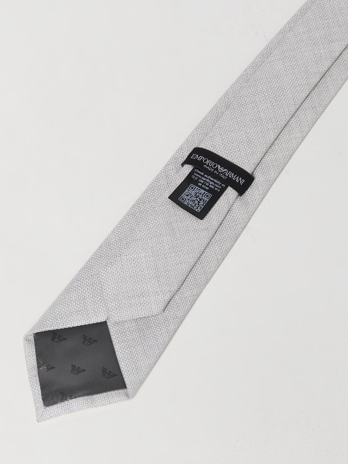 EMPORIO ARMANI tie in wool Silver Emporio Armani tie