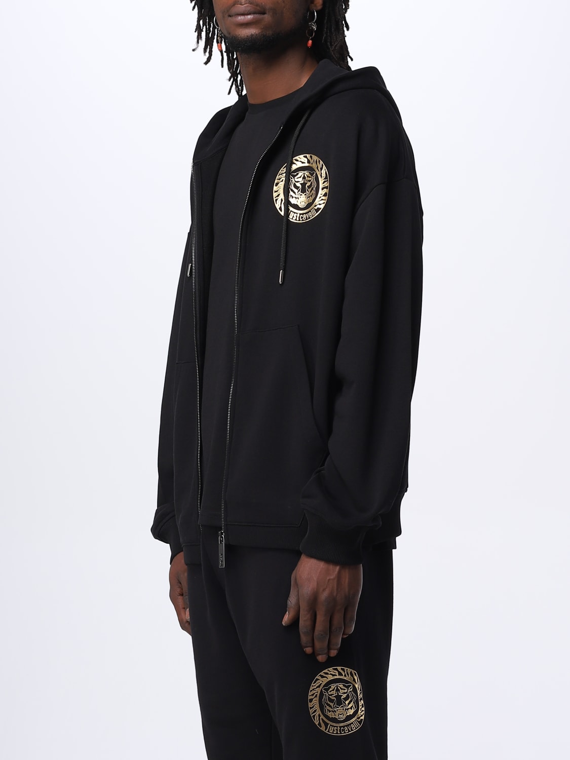 Just Cavalli Outlet sweatshirt for man Black Just Cavalli