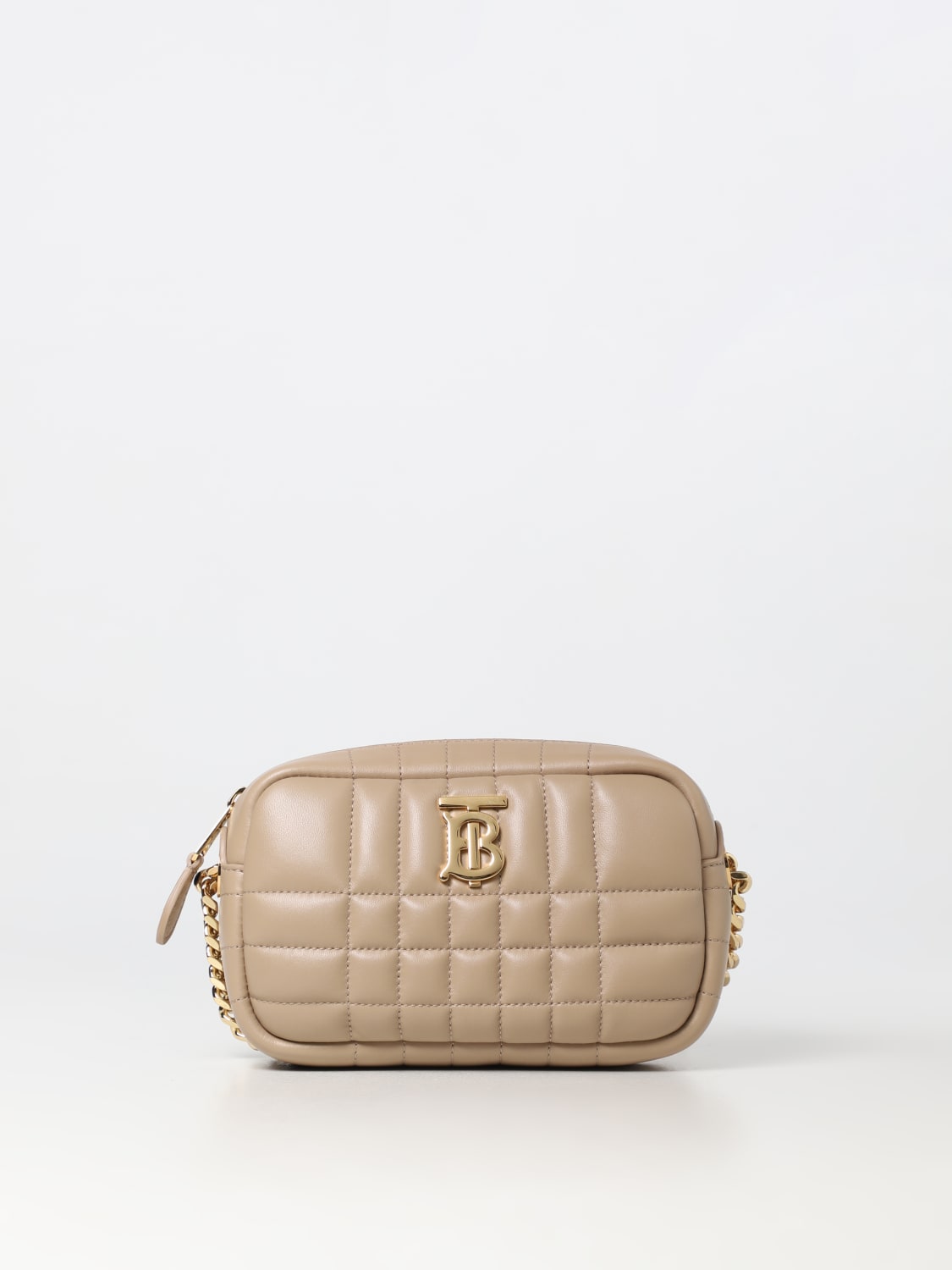 BURBERRY: Lola bag in quilted nappa leather - Beige | Burberry