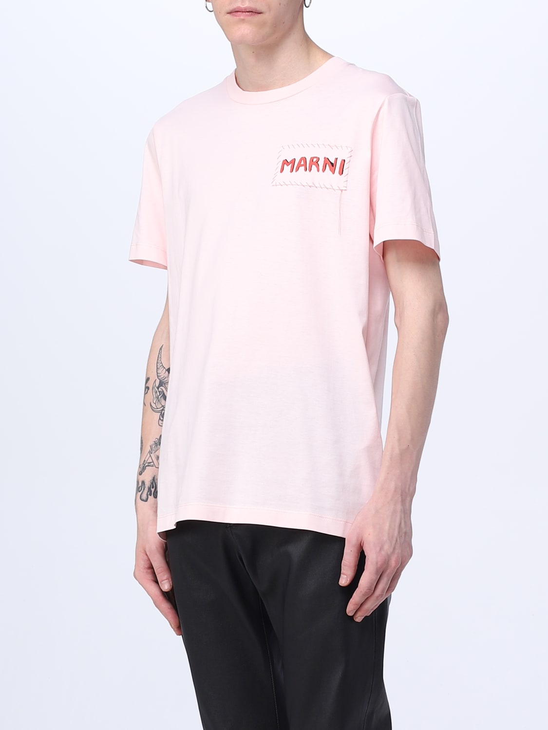 MARNI：Tシャツ メンズ - ピンク | GIGLIO.COMオンラインのMarni T