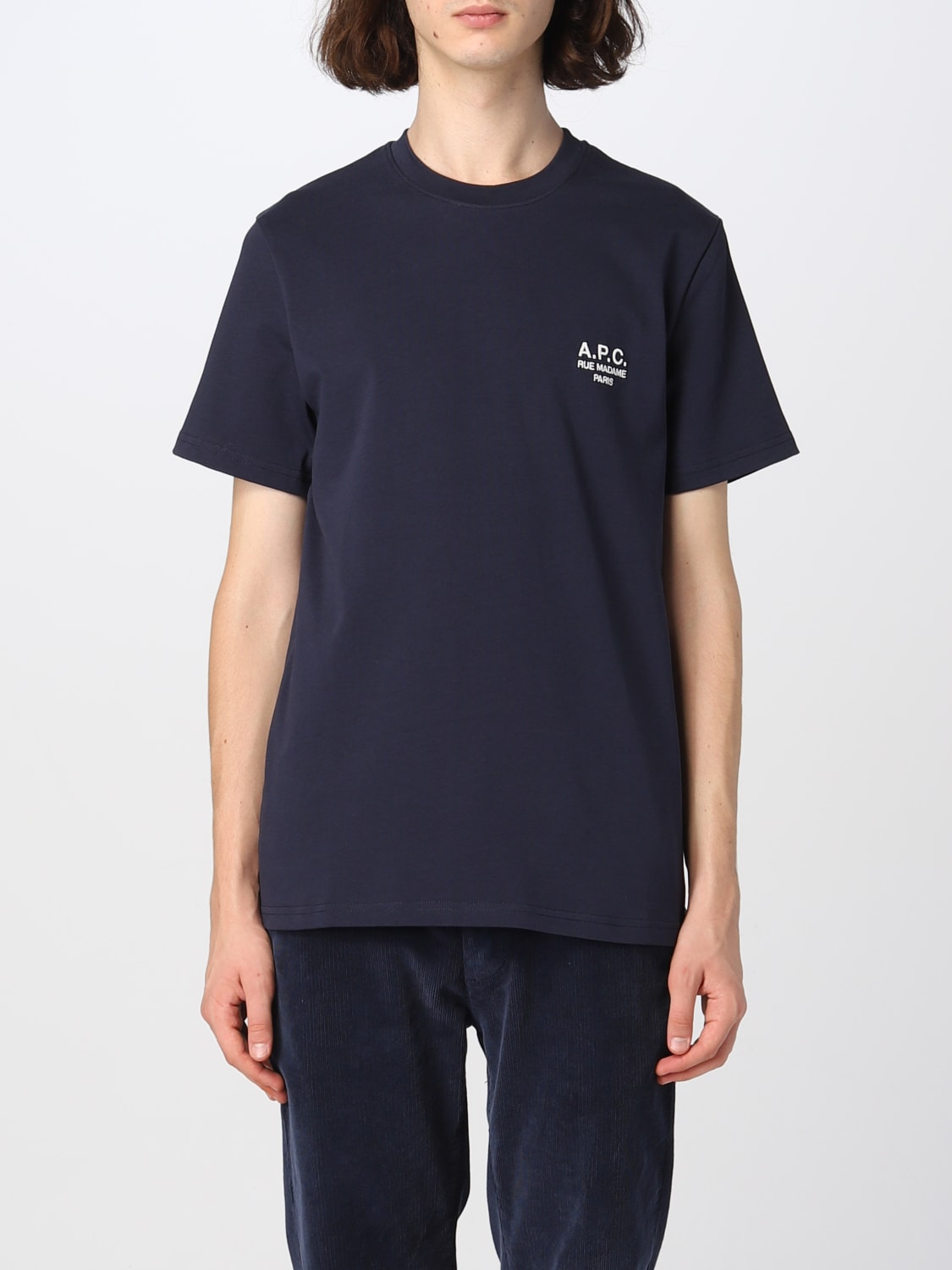 A.P.C.: t-shirt for man - Blue | A.p.c. t-shirt COEZCH26840 online