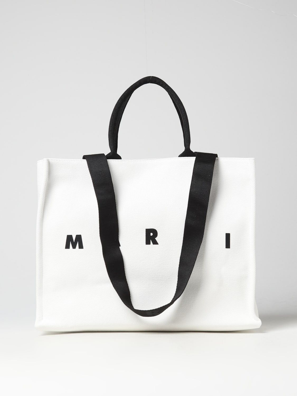 MARNI: bag in canvas - White | Marni bags SHMQ0053U2P5968 online