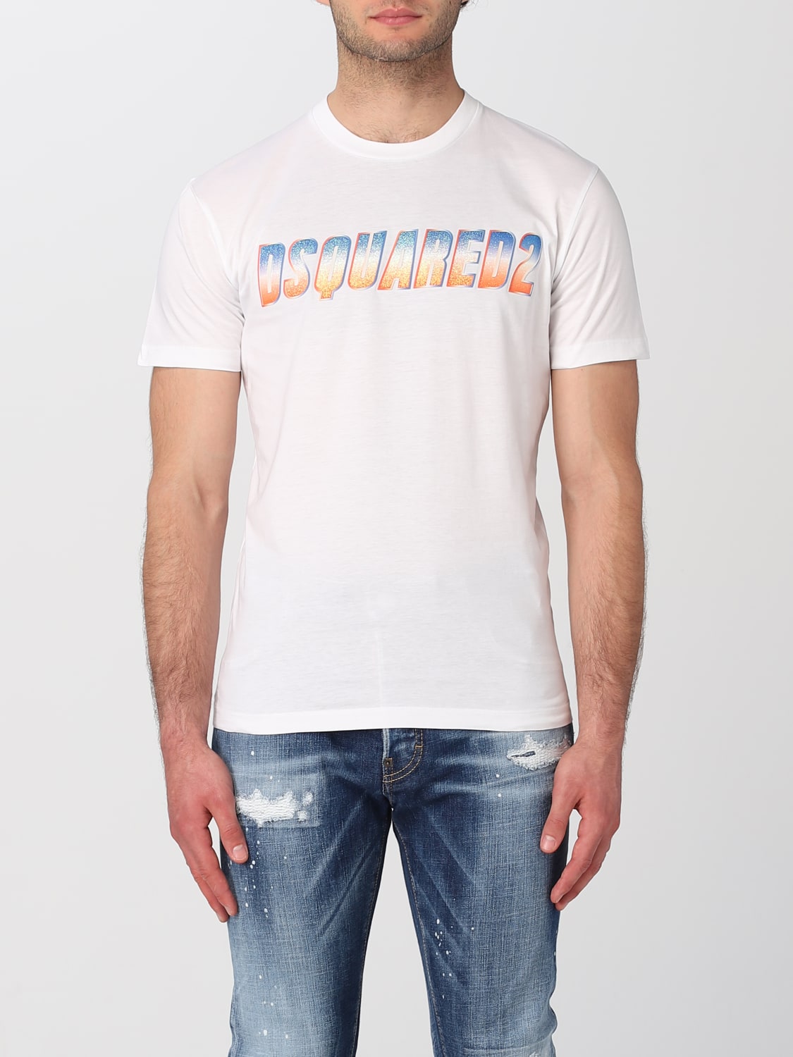 DSQUARED2: cotton t-shirt - White  Dsquared2 t-shirt S74GD1156S23009  online at