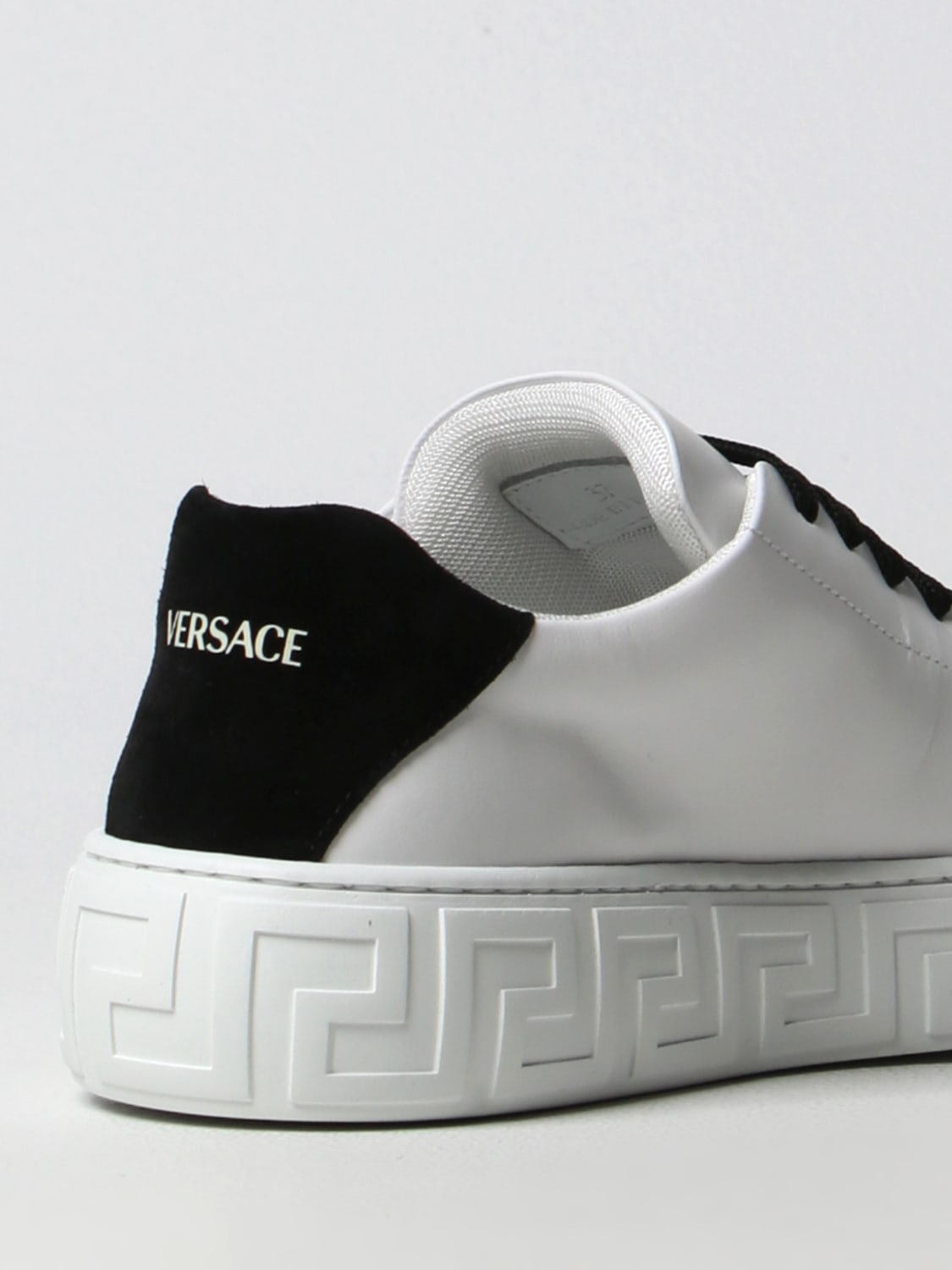 YOUNG VERSACE Versace Young leather sneakers White Young