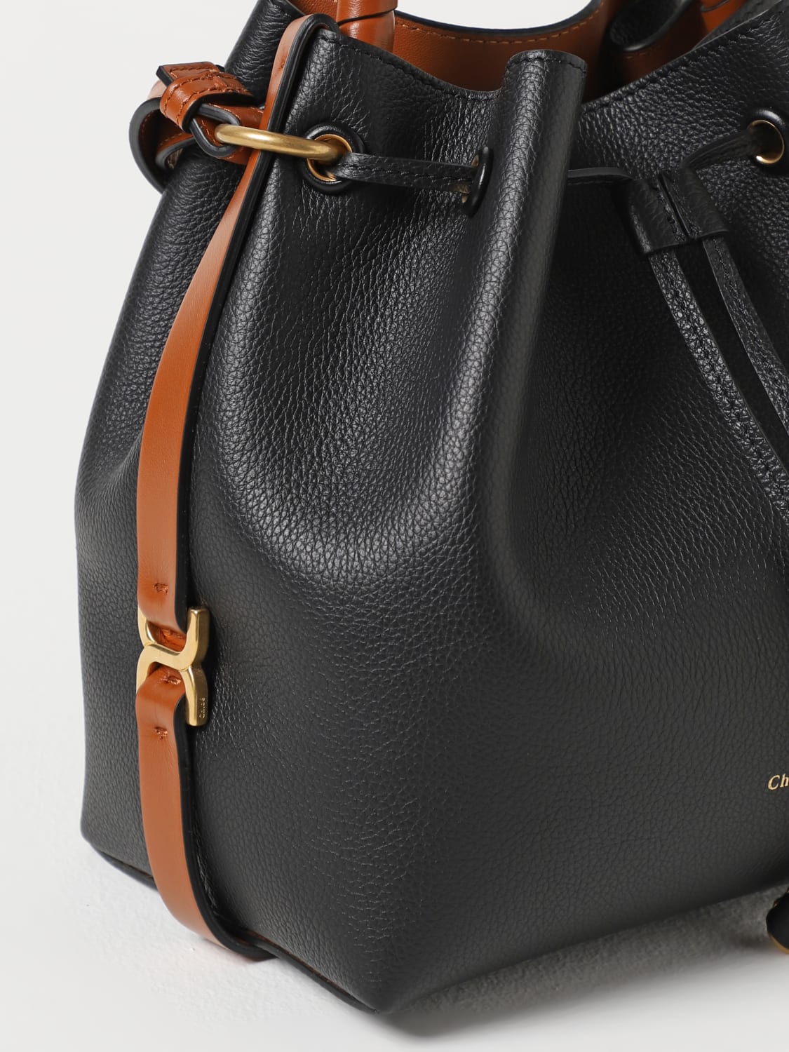 CHLOÉ: Marcie bag in grained leather - Black | Chloé handbag ...