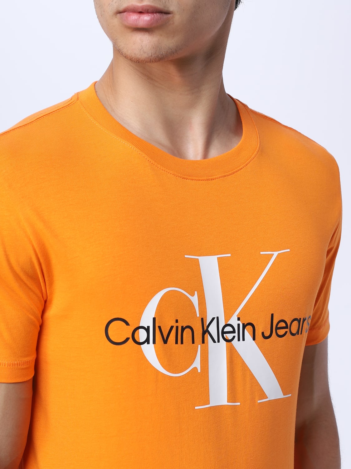 Jeans | t-shirt Orange man t-shirt online CALVIN JEANS: Klein at Calvin for J30J320806 KLEIN -