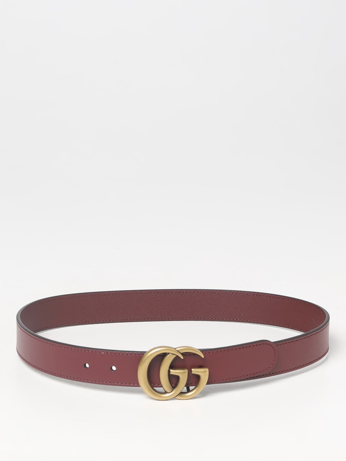 GUCCI: leather belt - Brown | Gucci belt 4327071AAOS online at GIGLIO.COM
