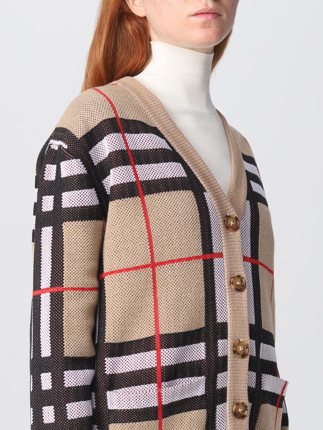 Argyle Wool Sweater in Pear - Women