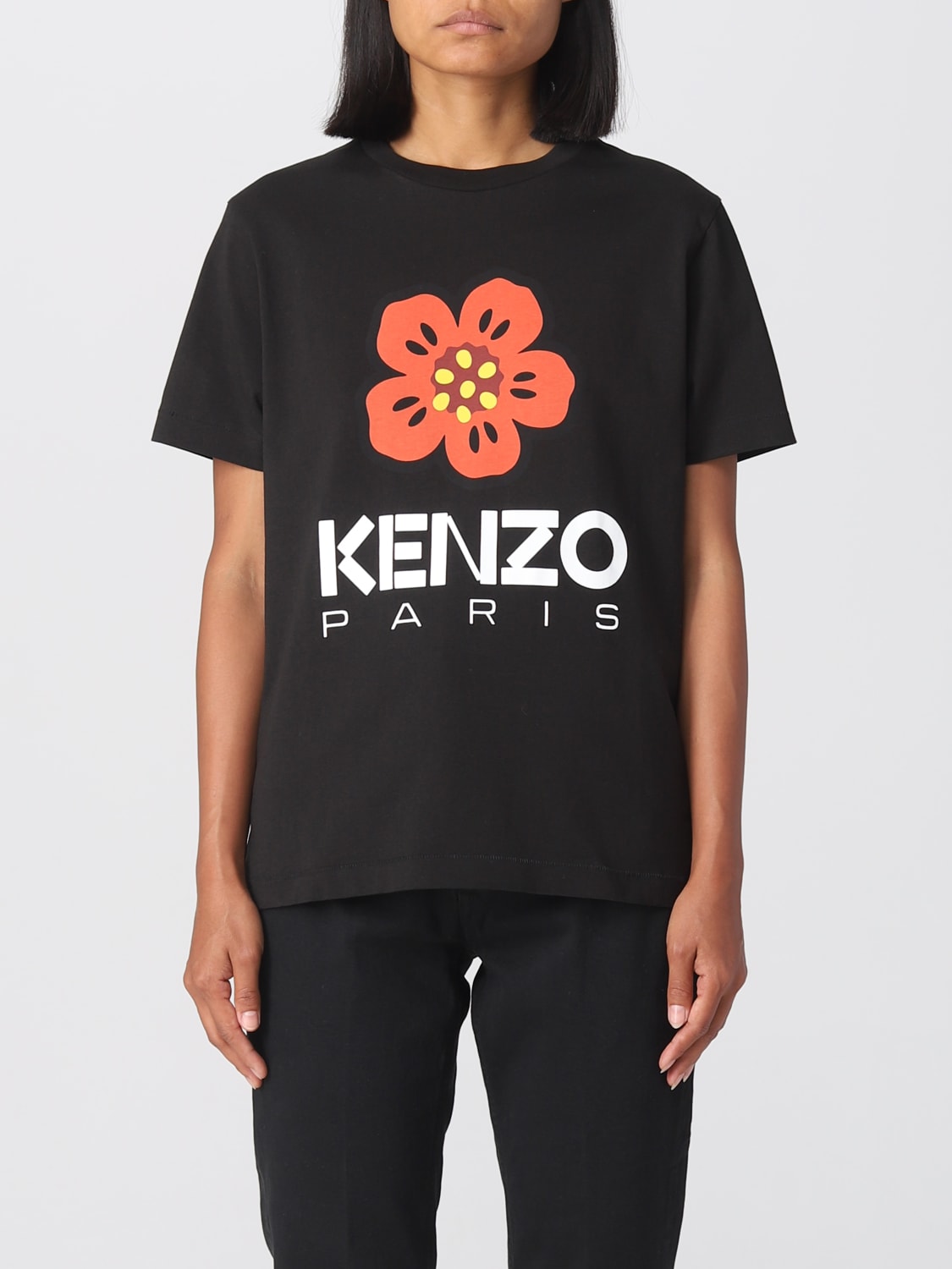 KENZO：Tシャツ レディース - ブラック | GIGLIO.COMオンラインのKenzo 
