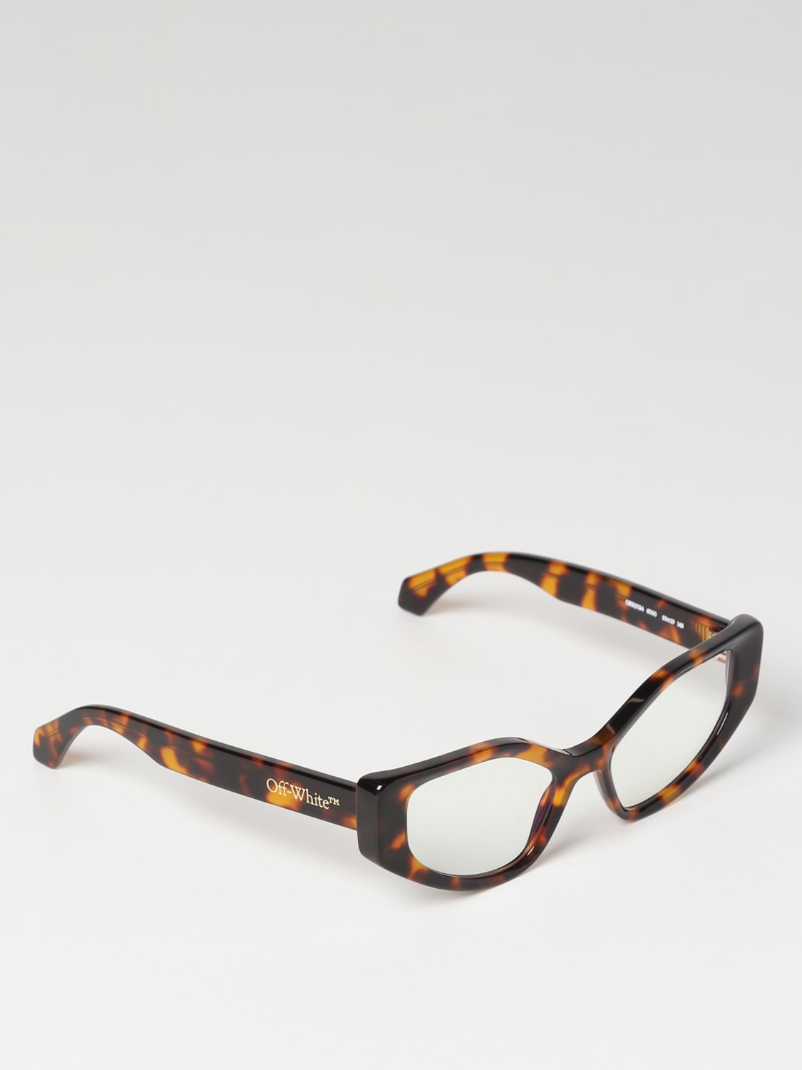 Off-White Outlet: Occhiali da vista in acetato - Marrone  Occhiali Da Vista  Off-White OERJ024 online su